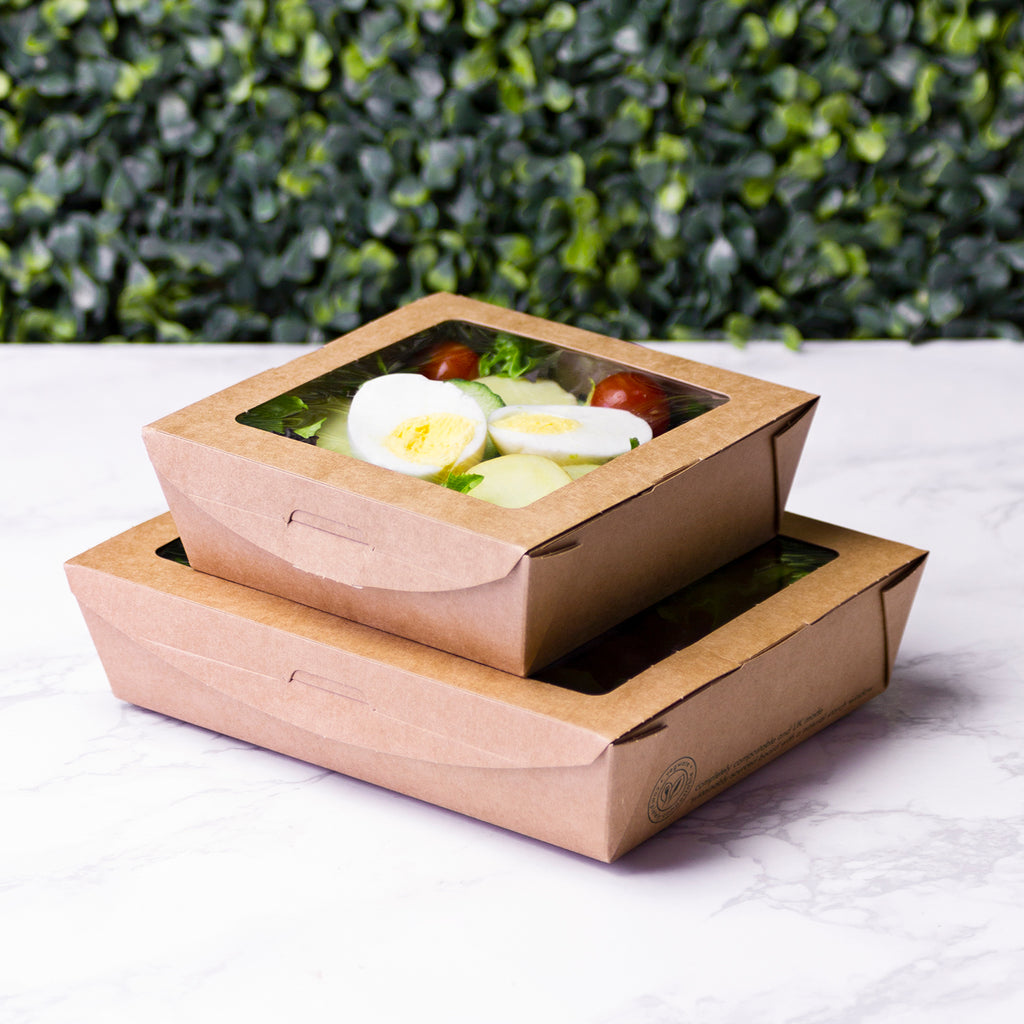 Vegware - 22oz medium window salad box, Salad Boxes