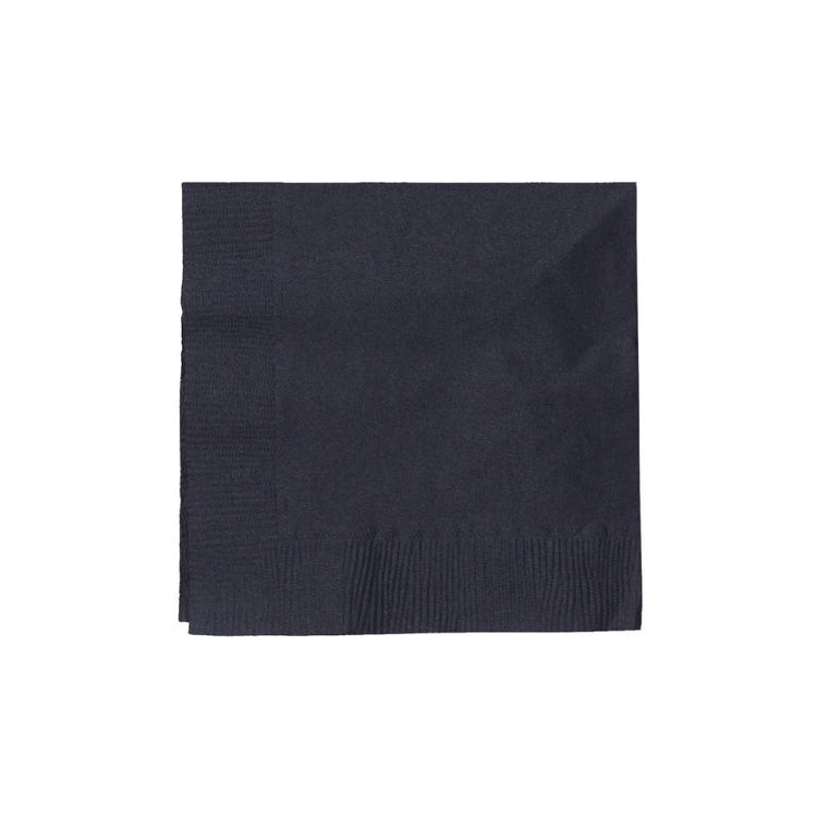 Cocktail Napkin | 2 Ply | 1/4 Fold | 24x24cm | Edge Embossed | Black