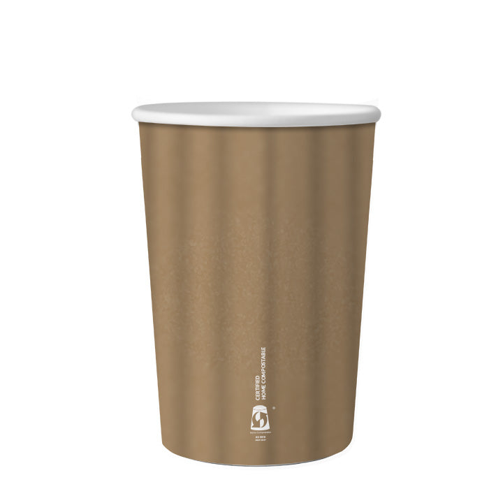 16oz (500ml) Double Wall Emboss Kraft Cup - Aqueous Coated - 89/90 Series