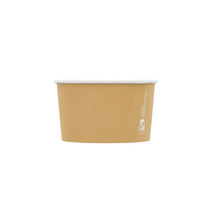 3oz (90ml) Ice Cream Paper Bowl - Aqueous Lined - 76 Series