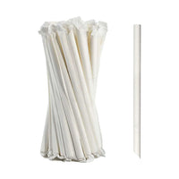 Paper Straws Bubble Tea Stab 12 x 230mm – White Wrapped