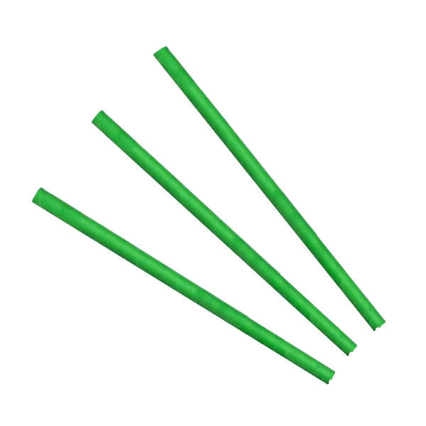 Paper Straws Regular 6 x 200mm - Green