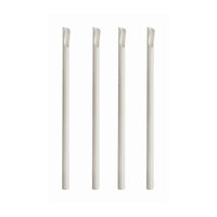 Paper Straws Spoon 8 x 210mm - White