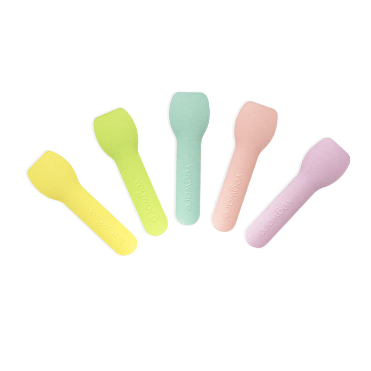 9cm Compostable Paper Ice Cream Spoon - Tutti Frutti