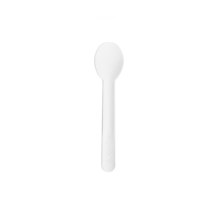 11.5cm Compostable Paper Teaspoon - White