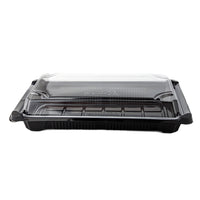 #3 PLA Sushi Tray (black) & Lid (clear) - 19 x 11 x 4.5cm