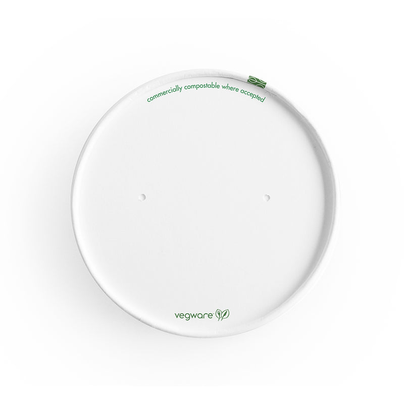 Paper Lid With Vents - White - 115 Series